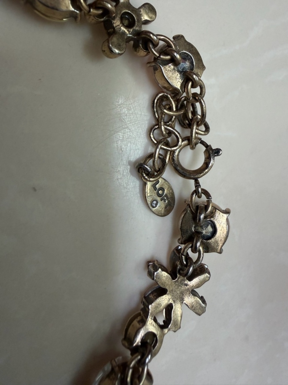 Loft Sparkling Crystal Floral Necklace - looks like Sorrelli - Picture 6 of 8